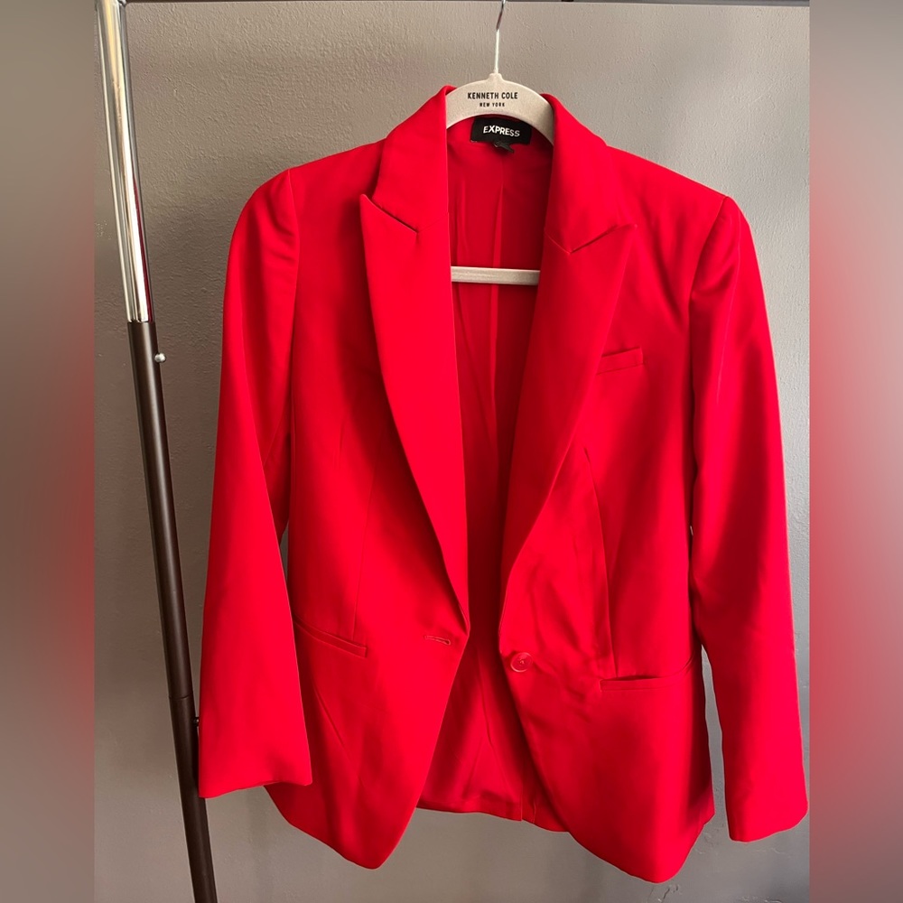 Express one button fitted blazer